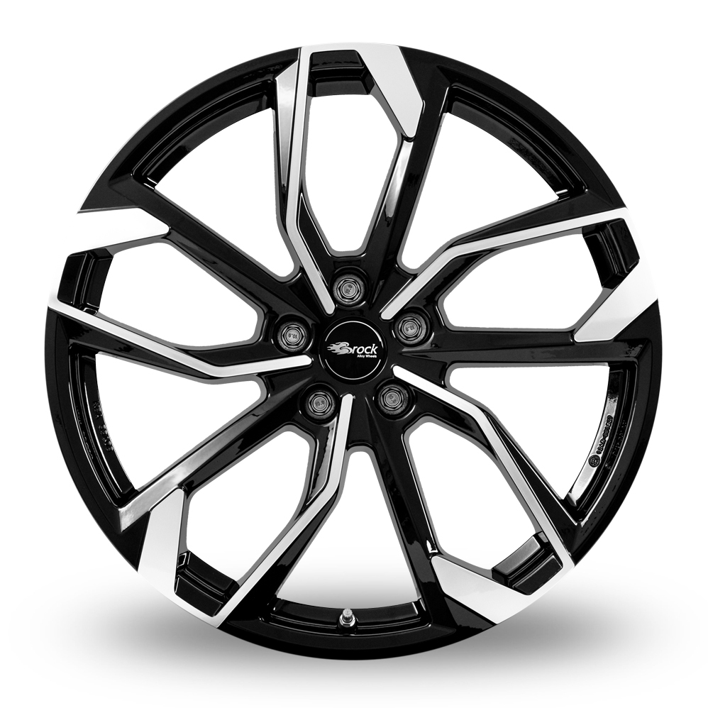 17 Inch RC Design RC34 Gloss Black Polished Alloy Wheels